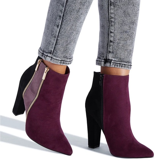Diane Zipper Heeled Booties - Picture 1 of 4